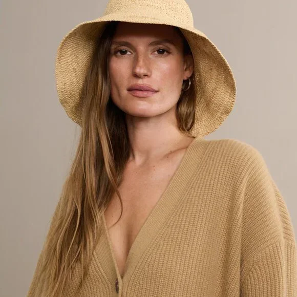 Jenni Kayne Crochet Raffia Sun Hat S/M - Picture 5 of 10